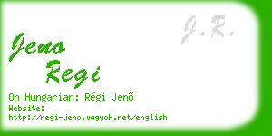 jeno regi business card