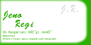 jeno regi business card